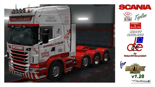 Scania R730 V8 Topline – Donnell & Ellis Texture (RJL)