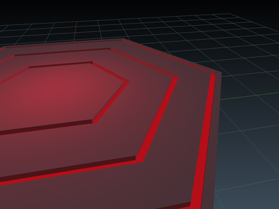 Red Hexagonal Holodeck