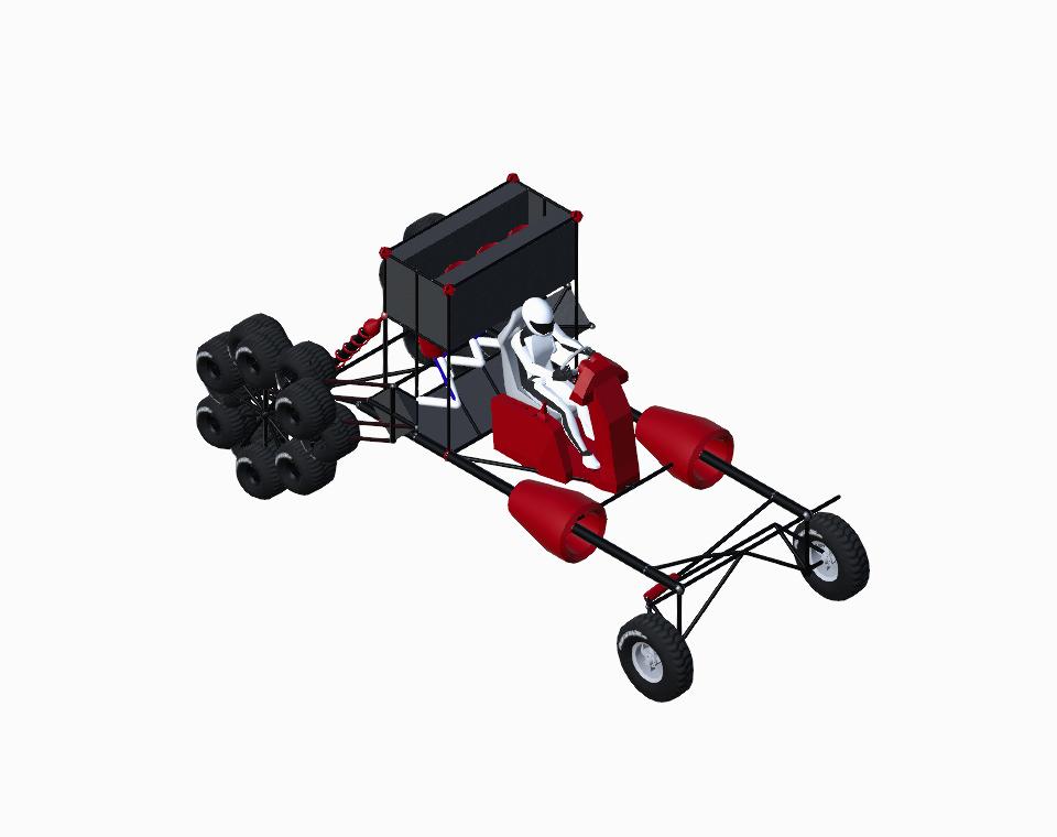 piston engine tractor concept with jets