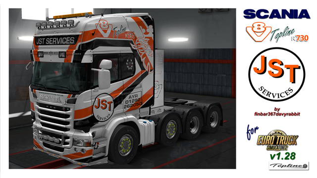Scania R730 V8 Topline – JST Services Texture (RJL)