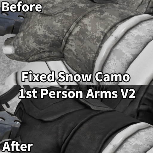 Fixed Snow Camo 1st Person Arms V2