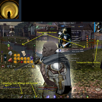 Transparent GUI