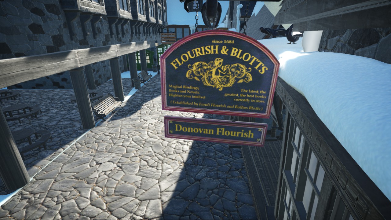 panneau flourish et blotts