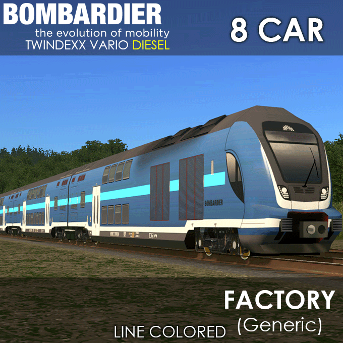 Bombardier TWINDEXX - Generic/Factory (8Cars)