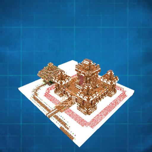 Gingerbread Castle, with Gingerbread Tree