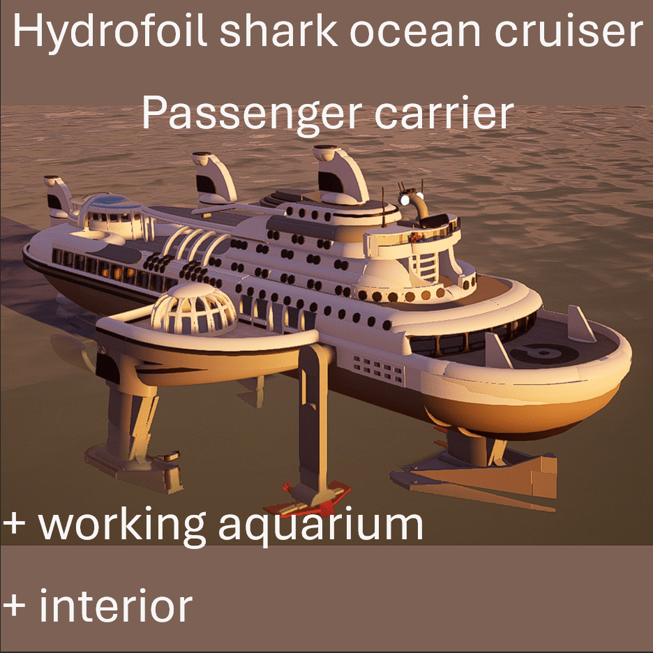 Hydrofoil shark ocean cruiser ship prototype