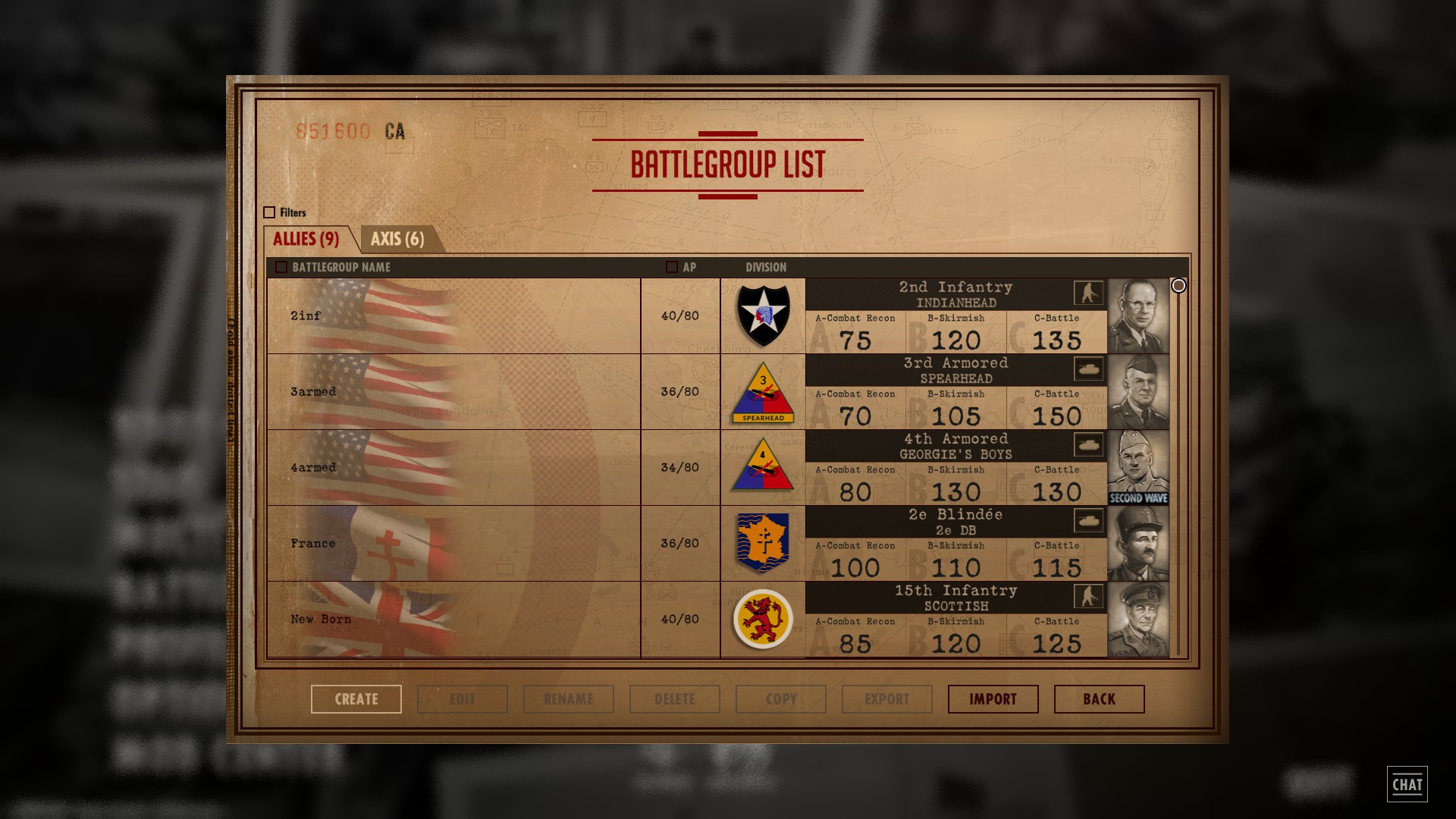 all division have 80 slot
