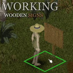 [B42] [MP] Working Wooden Signs – Project Zomboid Mod