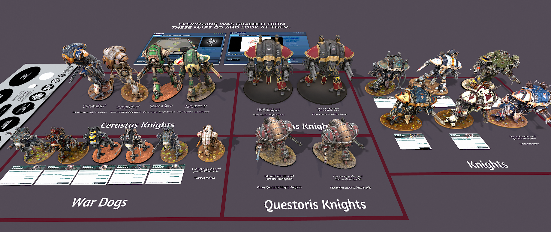 The Chaos Knights 10e ALL MODELS AND MOST OF THE DATASHEETS POST CODEX