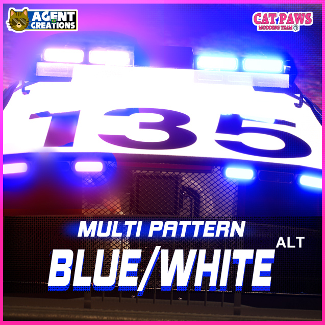 Muilt pattern ELS: BLUE/WHITE alt