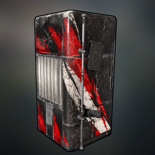 Red/black fridge