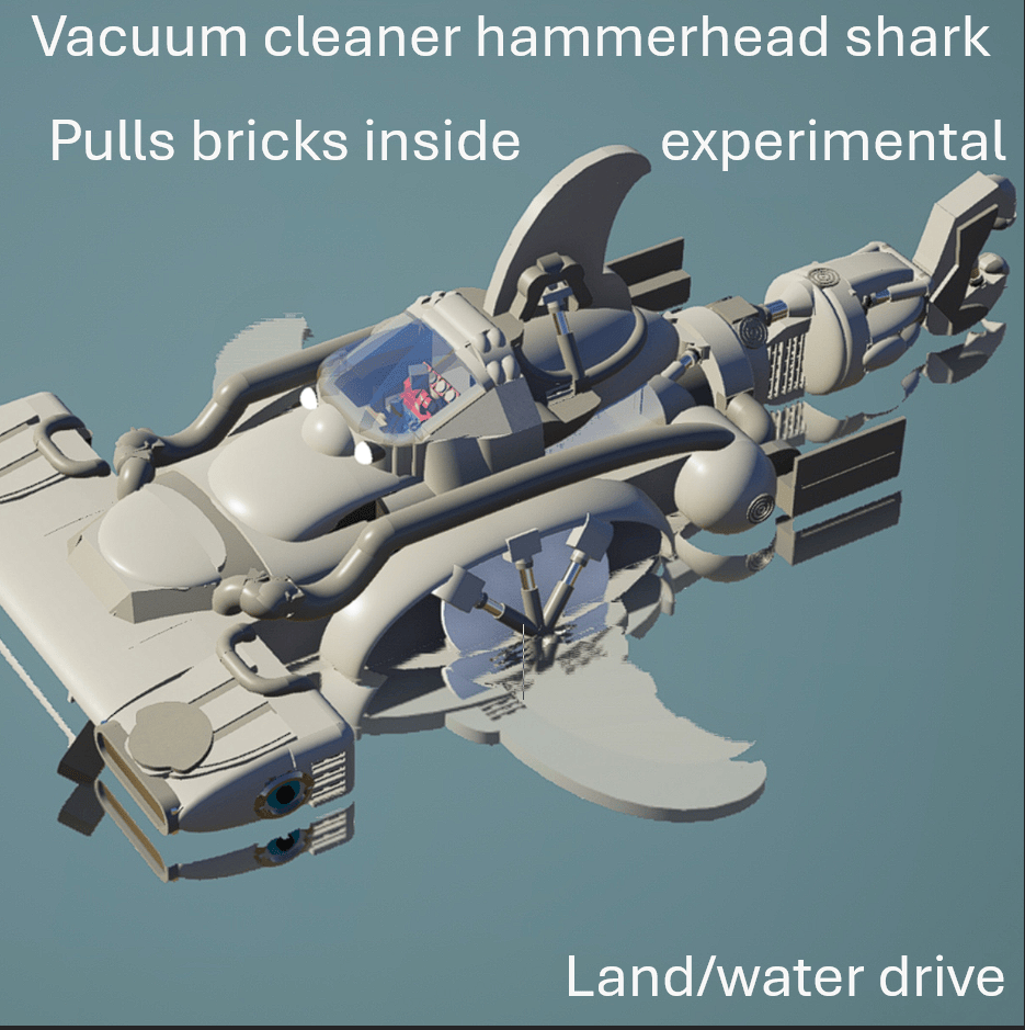 Vacuum cleaner'hammerhead shark'concept