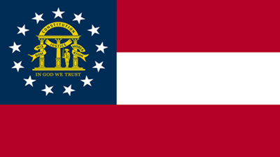 The flag of the state of Georgia