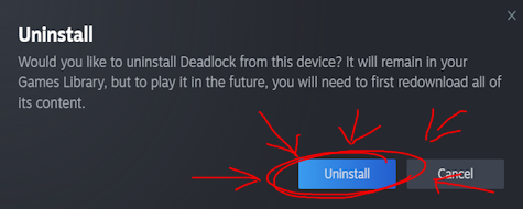 Click Uninstall and confirm
