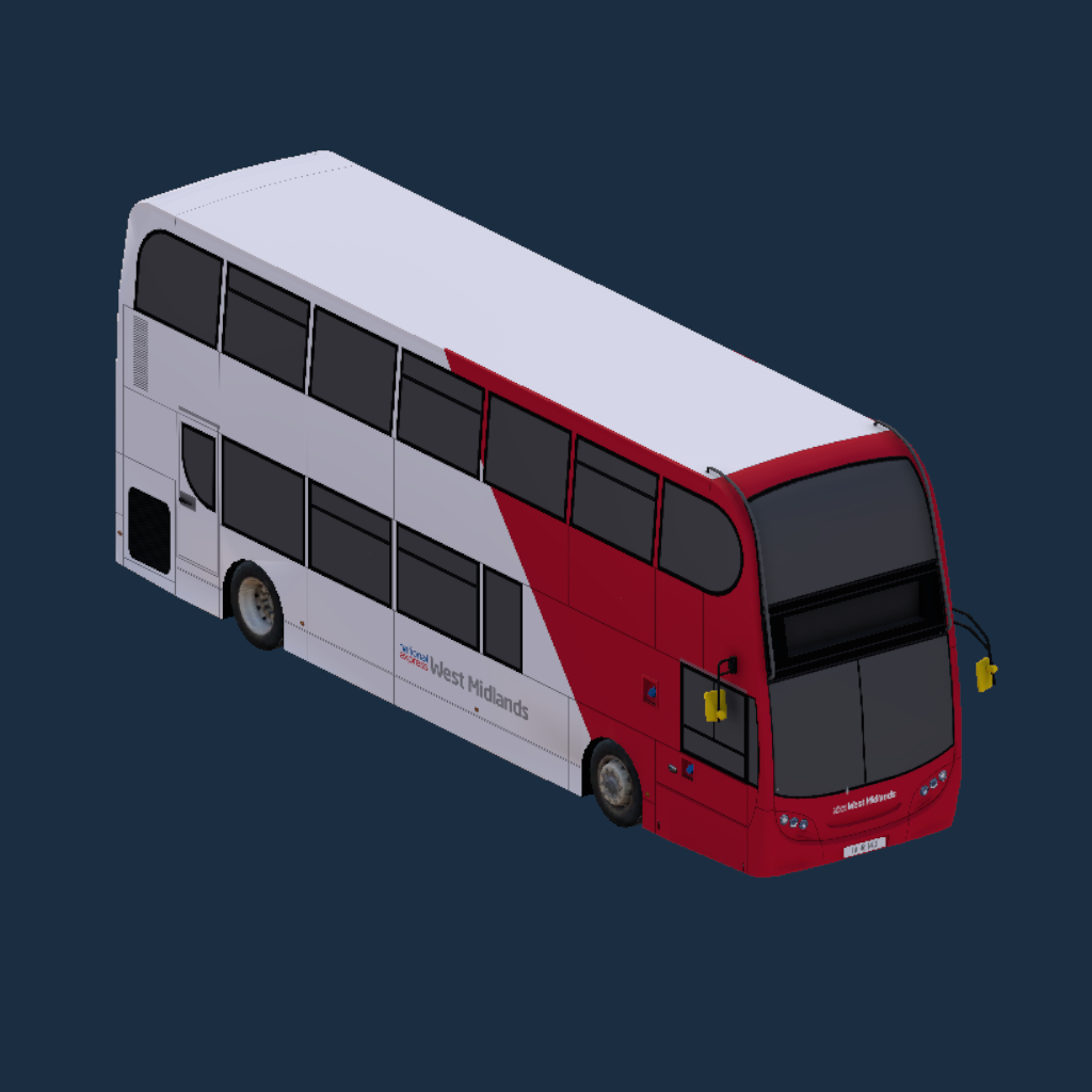 National Express West Midlands Red & White Enviro400 FL