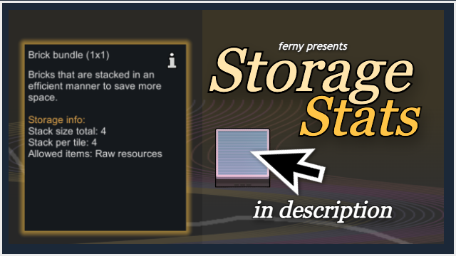 Storage Stats in Description