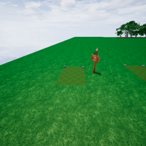 TEE-OFF AREA WITH STONE MARKERS