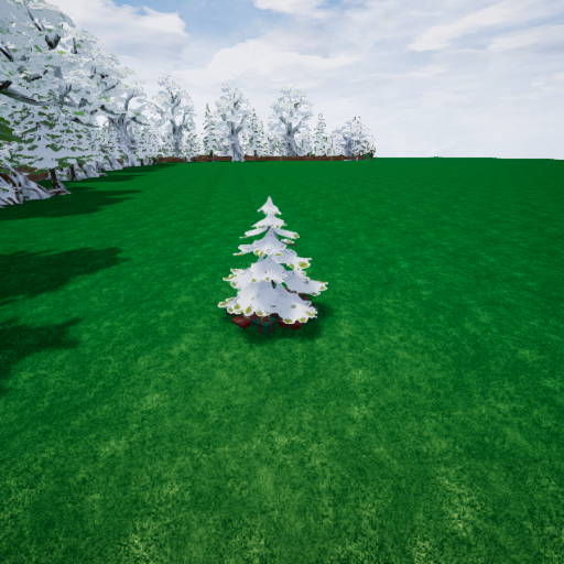 CHRISTMAS TREE WHITE WITH PRESENTS