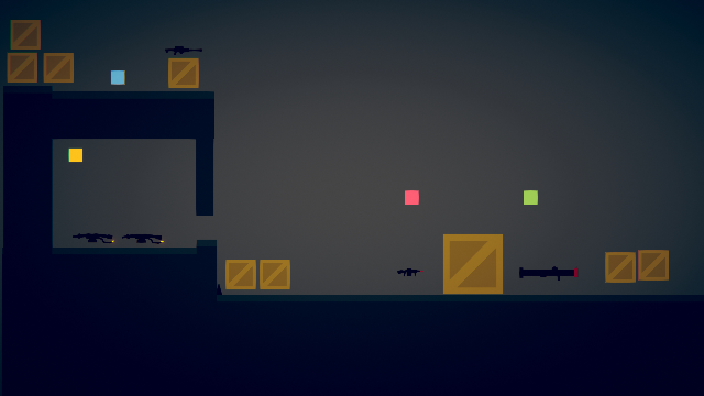 Bunker with flamethrower