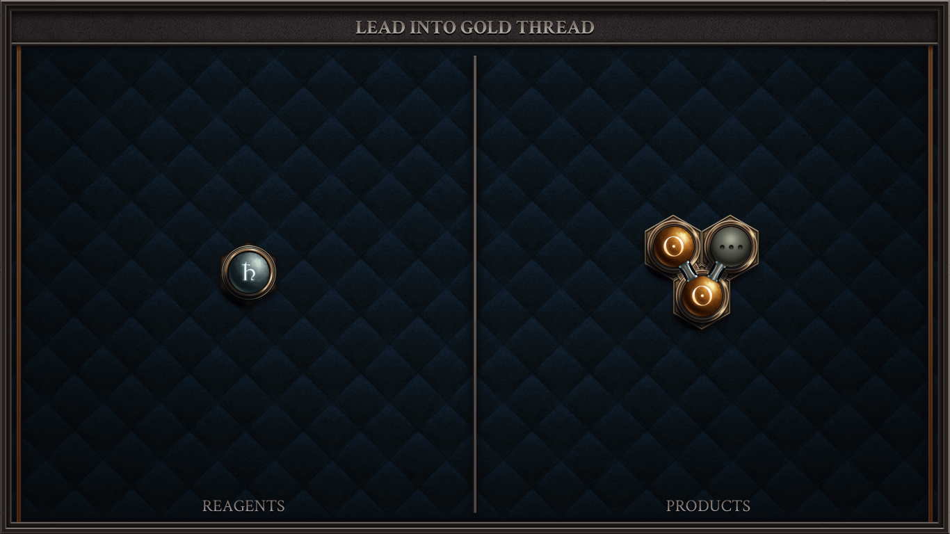 LEAD INTO GOLD THREAD
