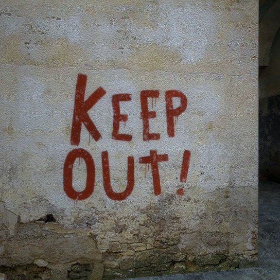 Keep Out graffiti