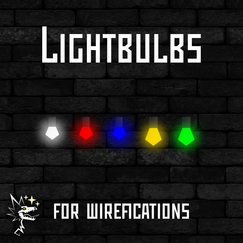 Lightbulbs for string lights in wirefications