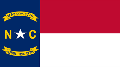 The flag of the state of North Carolina