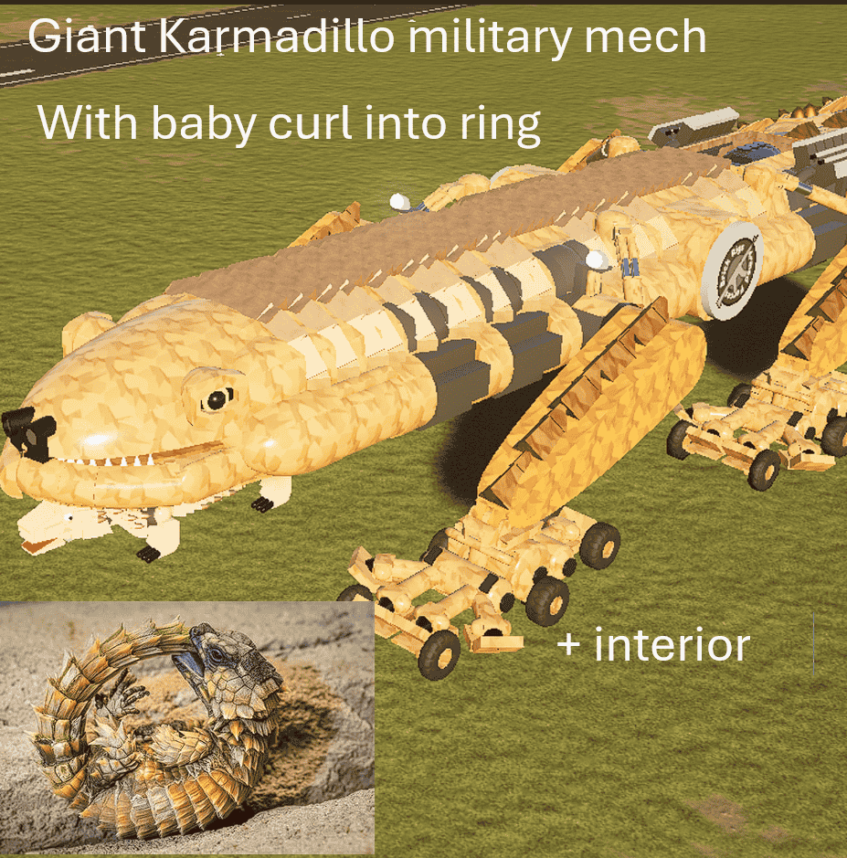 Giant Karmadillo lizard mech