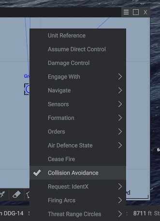 Toggle Collision Avoidance preview