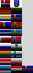 Mail2mats Northern Europe Flags
