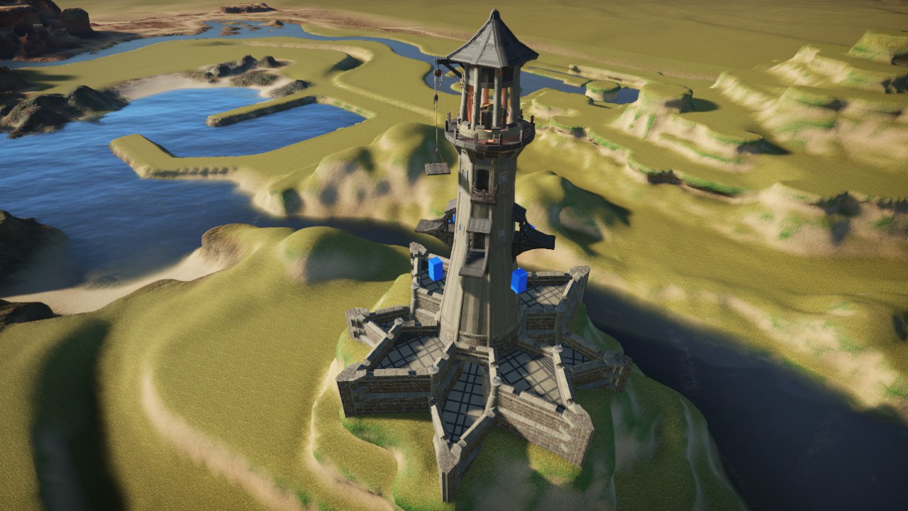 Airport with lighthouse (Plan A) /// Aérogare avec phare (Plan A)
