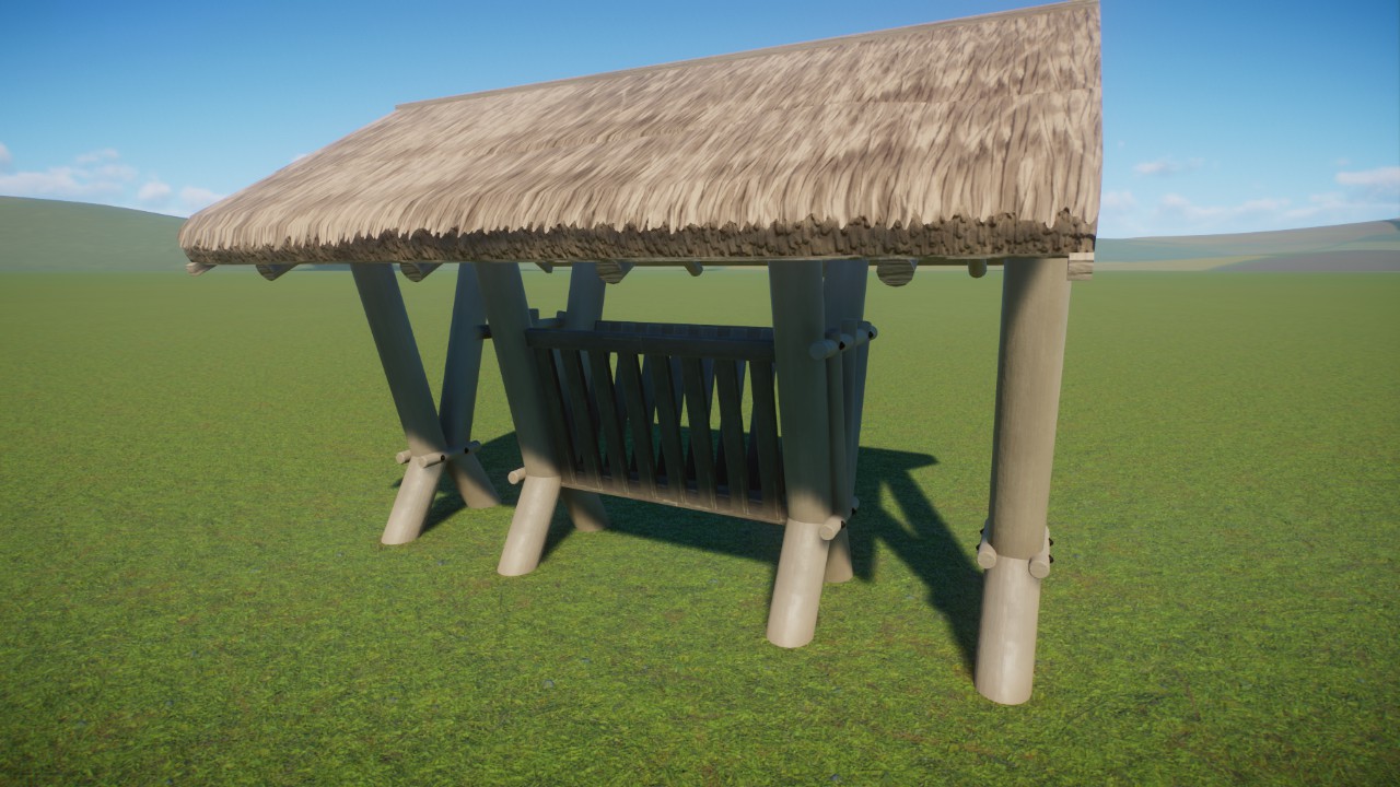 African themed herbivore feeder (non-functional)