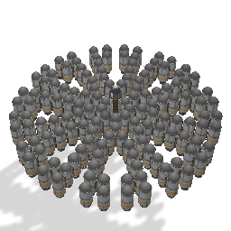 Horizontally staged rocket