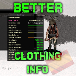 [B42] Better Clothing Info - Spanish – Project Zomboid Mod