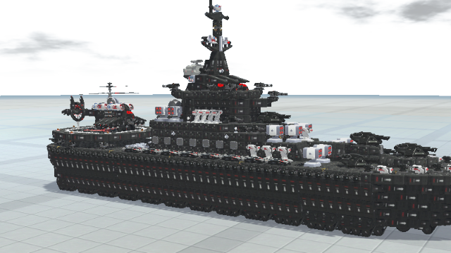 Frigate N1 with helicopter for non-R&D players