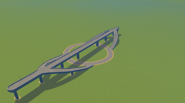 Two way highway exit