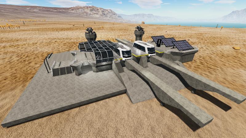 Monorail Station Example - Dual Track Layout