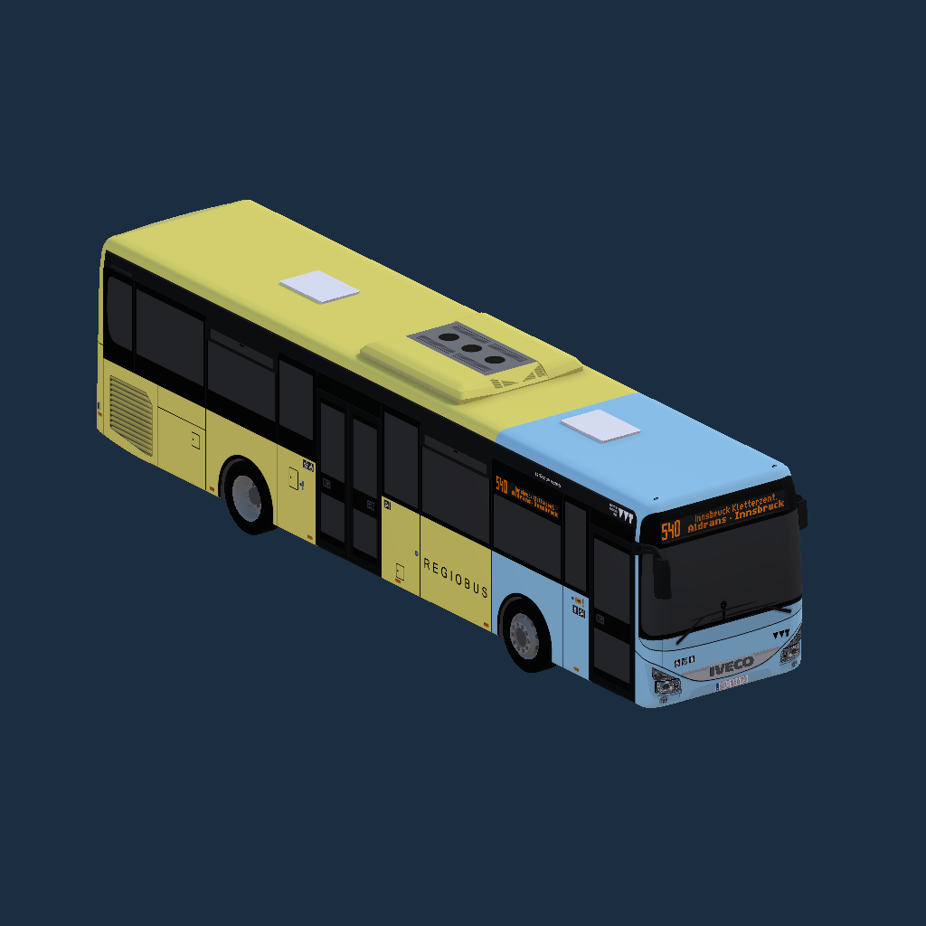 VVT Postbus - IVECO Crossway LE 12M - VVT Design 2023 - blau-gelb (berg-tal)