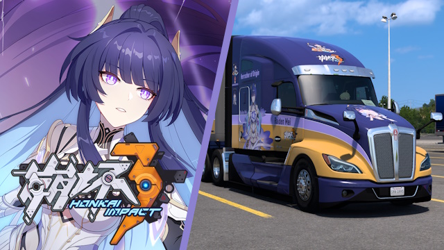 Kenworth T680 2022 Raiden Mei (Herrscher of Origin) - Honkai Impact 3 [Combo Skin]