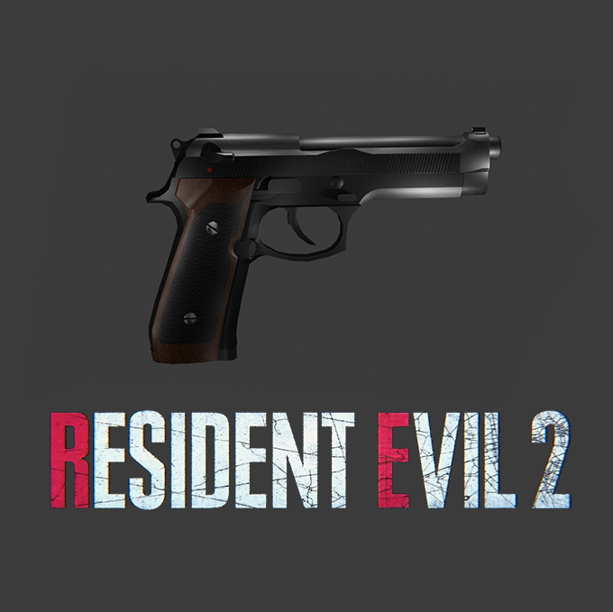 【RE2R】Resident Evil 2 Remake Samurai Edge Replaces Beretta m92fs