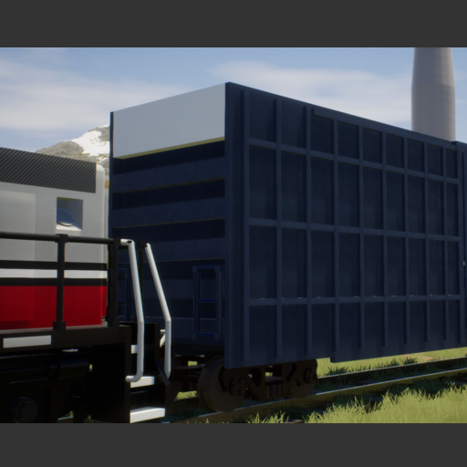 53' Blue Hi-Cube Boxcar