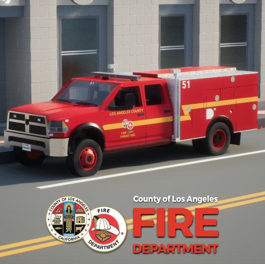 RAM 3500 | - LACoFD - | Squad 51 | Los Angeles County Fire Department. | F2612
