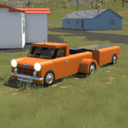 Nano Copper Pick-up  Dualy with Trailer MK1 (stock orange)