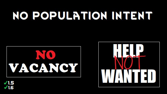 No Population Intent