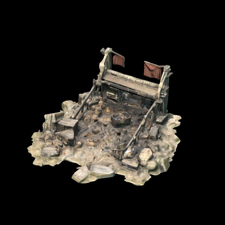 Destroyed Market Stall
