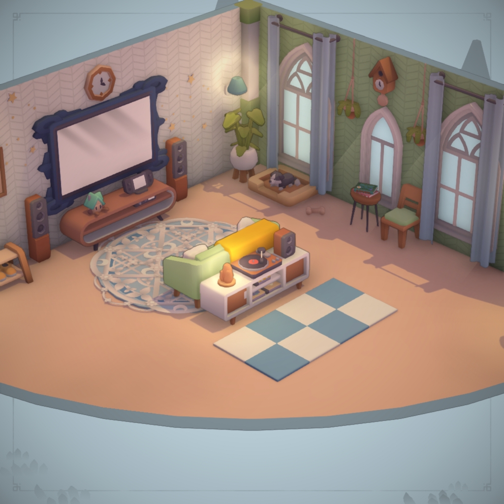 Pastel Relaxing Living Room