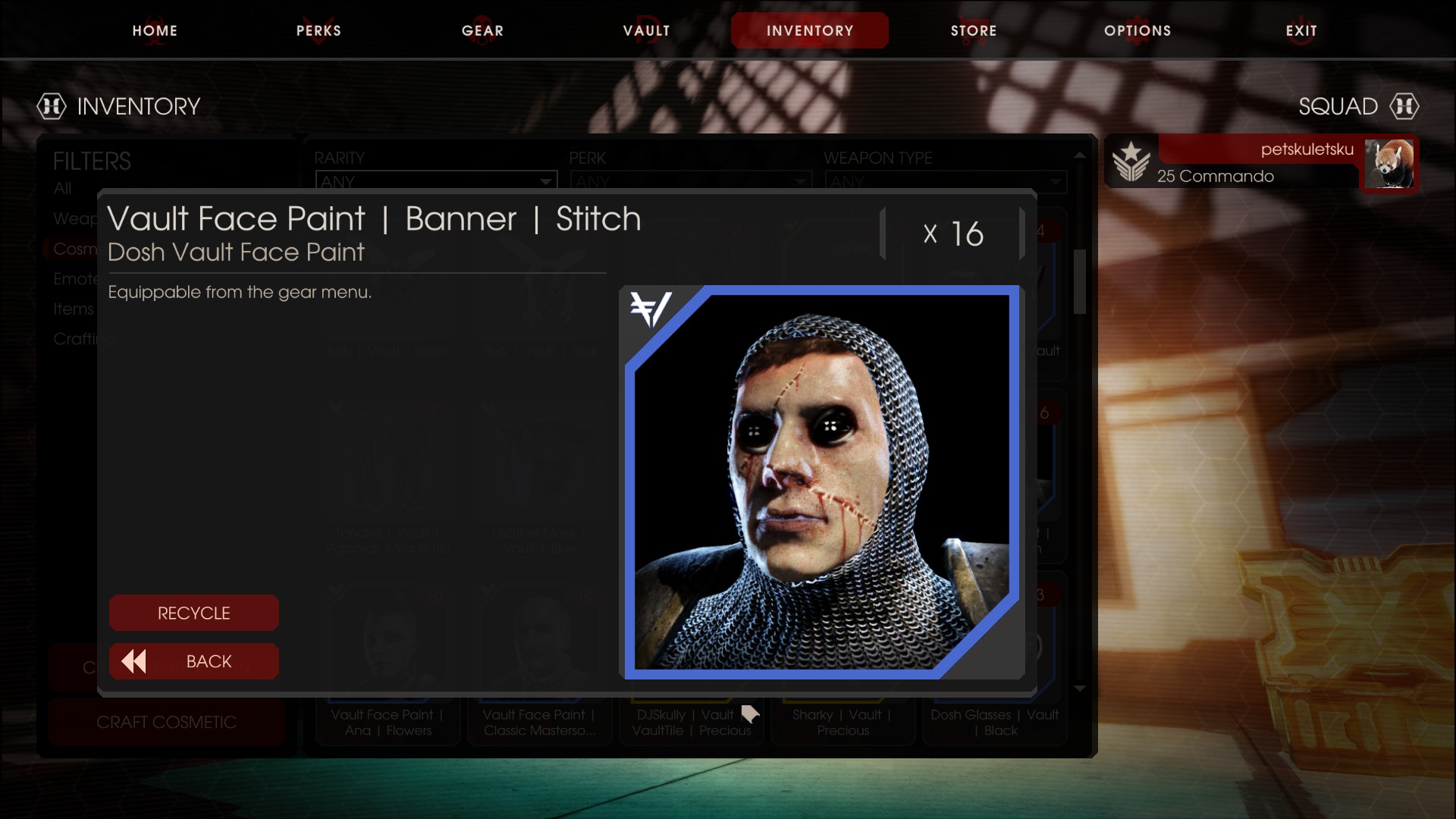 Steam Community :: Guide :: All vault player accesories and facepaints ...