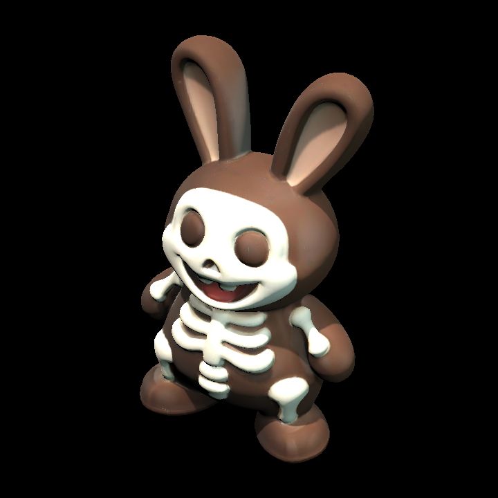 Hollow Chocolate Bunny skeleton