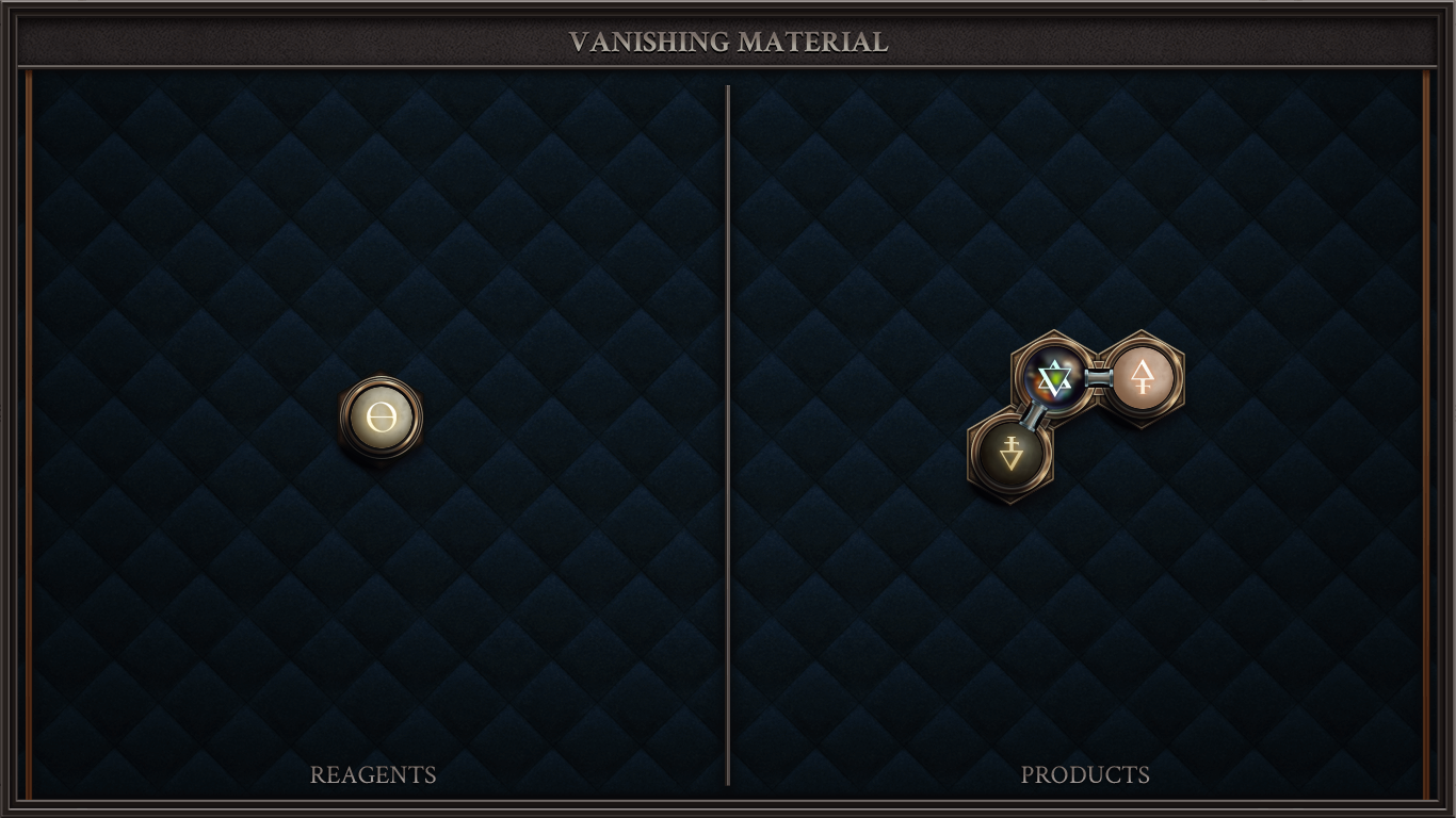 Vanishing Material
