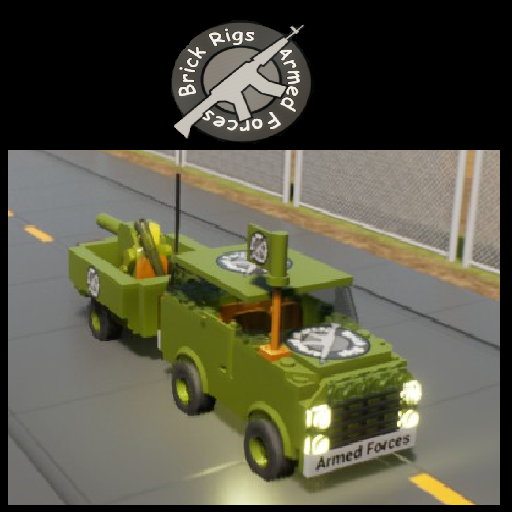 Brick Rigs Armed Forces Jeep 2 with trailer